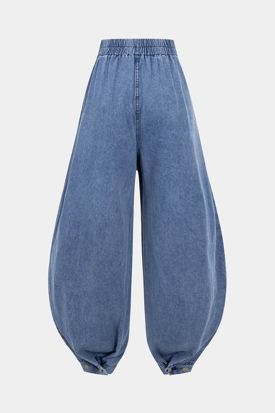Balloon-Leg Denim Pants