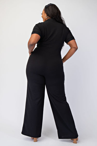 Cynthia Scuba Front Zipper Jumpsuit