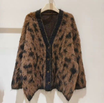 Leopard Luxe Fuzzy Cardigan