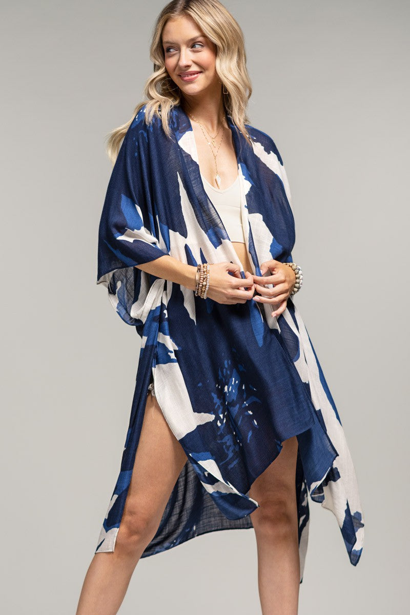 Camo Print Kimono