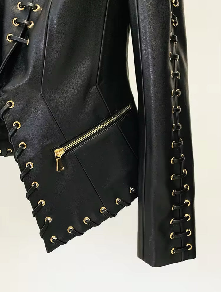 Lora Fashion Leather Blazer