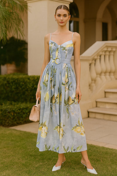 Citrus Garden Midi Dress