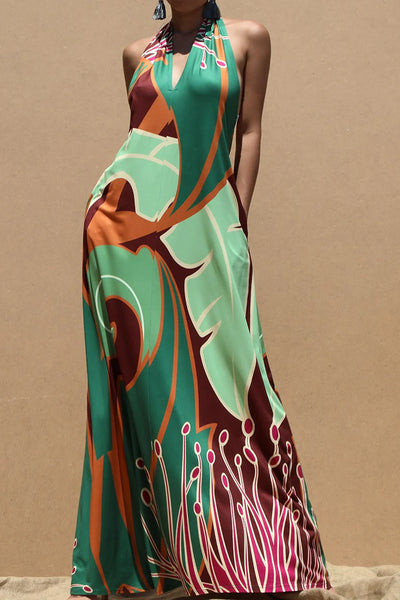 Emani Halter Island Maxi Dress