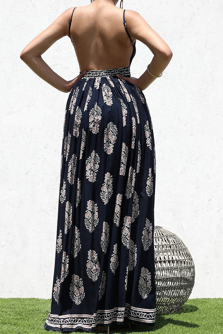 Bohemian Print Maxi Dress