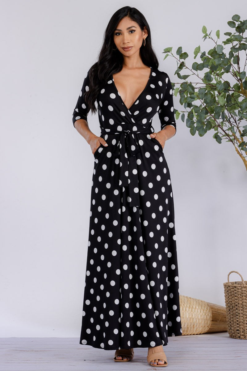 The Classic Polka Dot Maxi Dress
