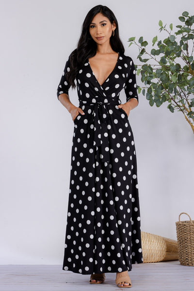 The Classic Polka Dot Maxi Dress