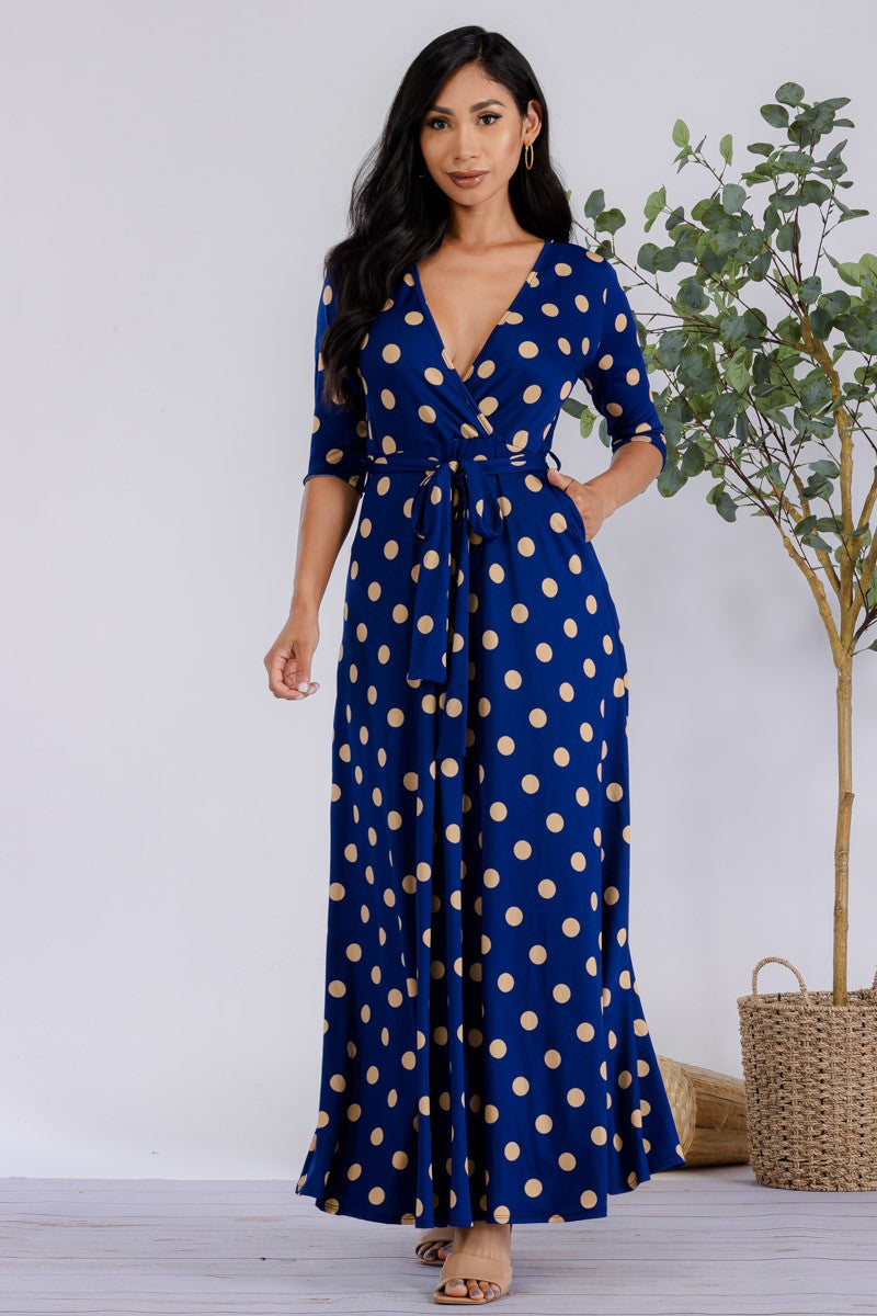 The Classic Polka Dot Maxi Dress