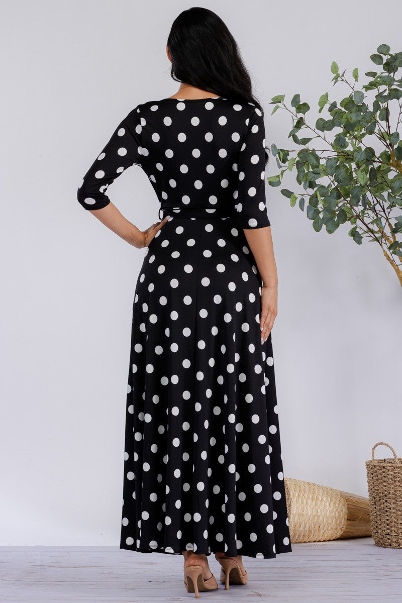 The Classic Polka Dot Maxi Dress