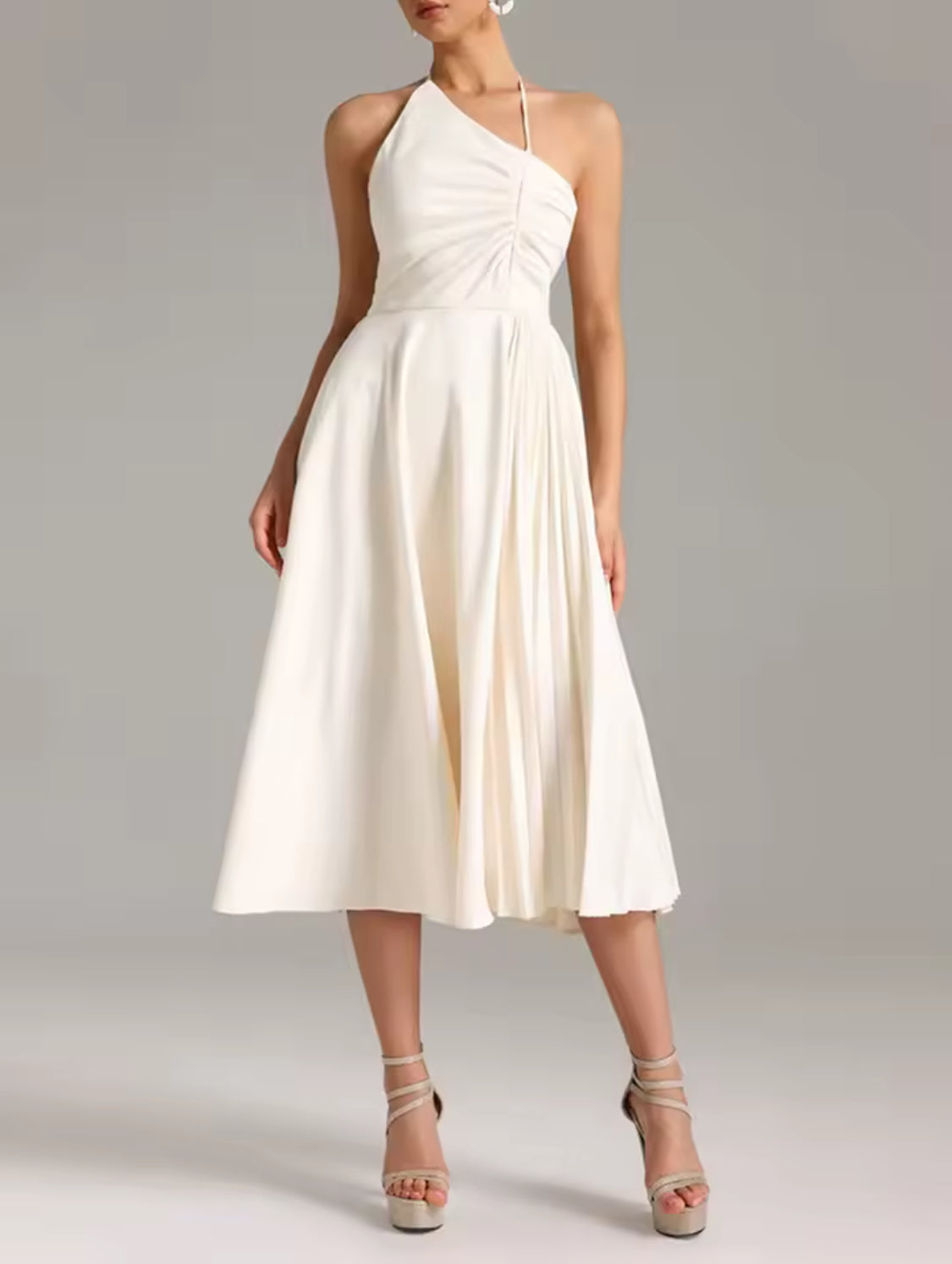 Graclyn One Shoulder Midi Dress