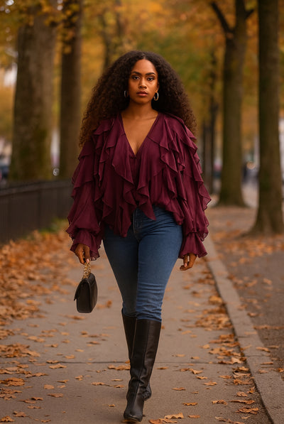 Laurie Elegant Ruffle Blouse