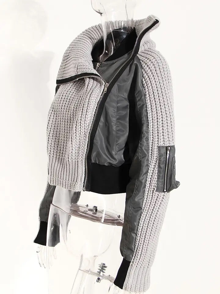 Fashion Patchwork Colorblock Jacket