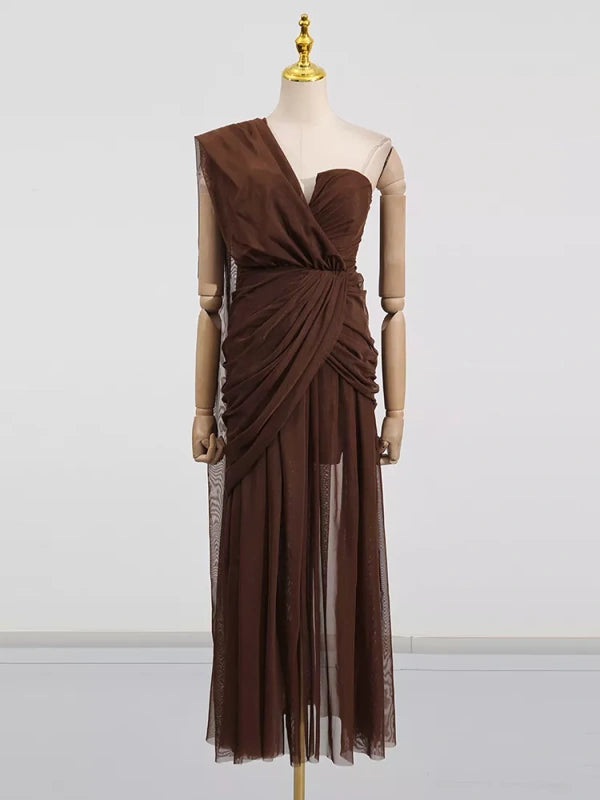 The Mocha Elegance Gown