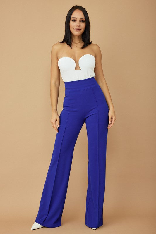Henley High Waist Dress Pants