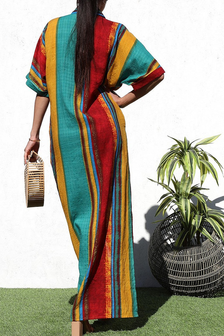 Abena Button Down Maxi Dress