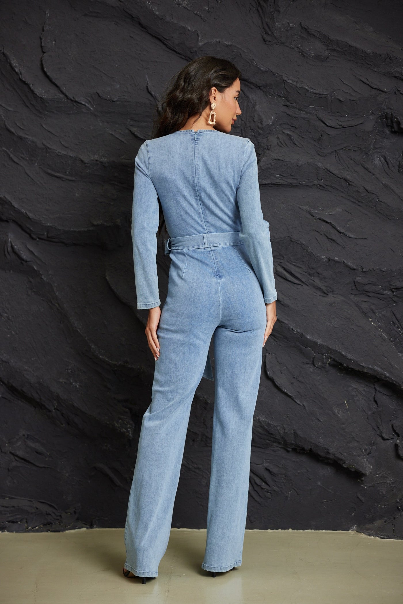 Anastasia Denim Washed Fashion Jumpsuit