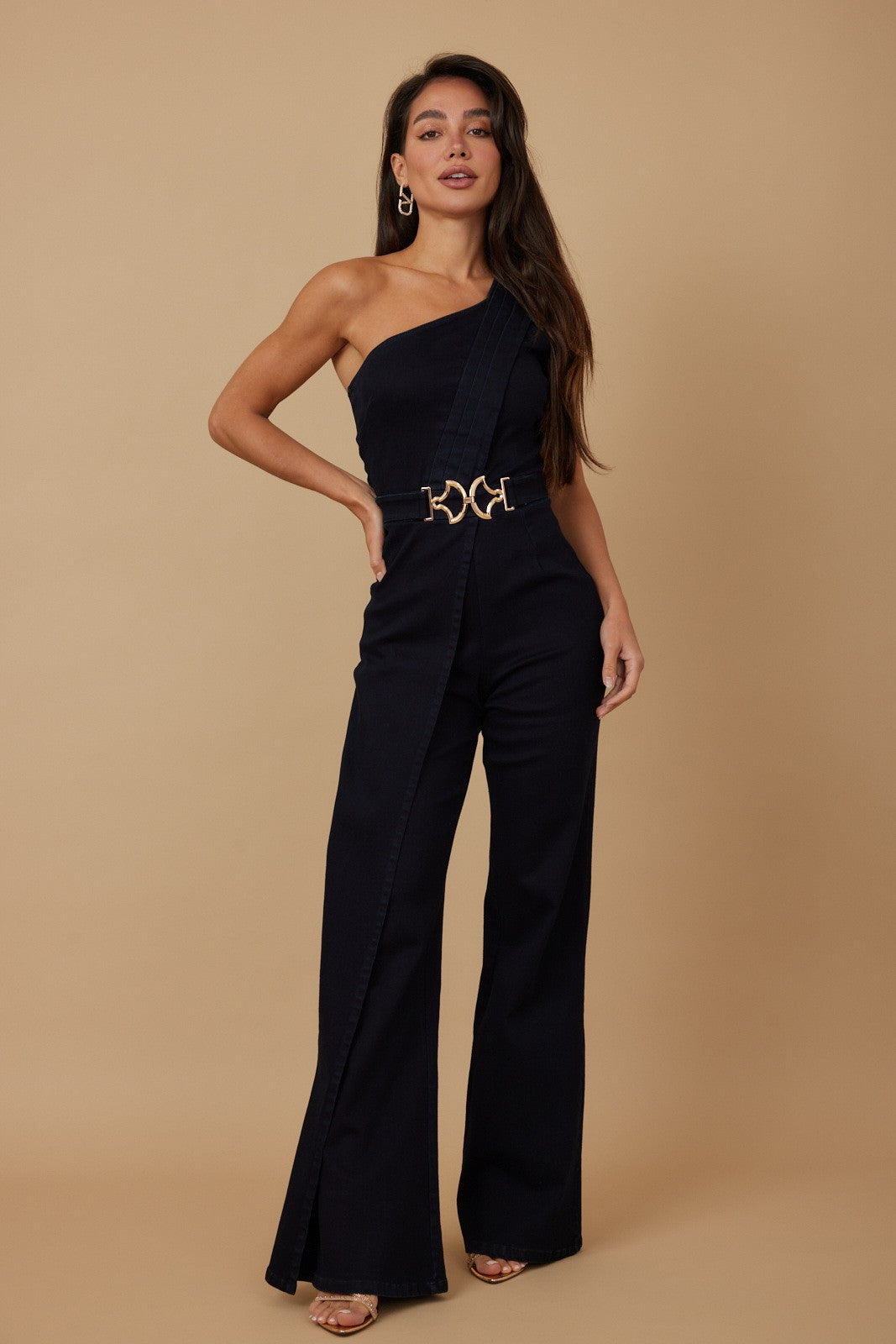 Fashion Denim Stretch Jumpsuit