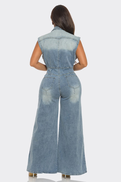 Taylor Vintage Denim Jumpsuit