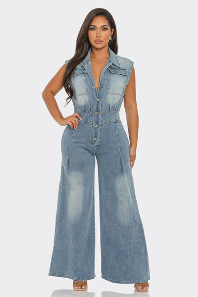 Taylor Vintage Denim Jumpsuit