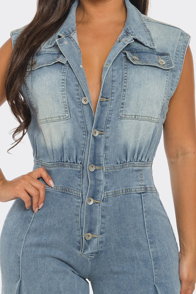 Taylor Vintage Denim Jumpsuit