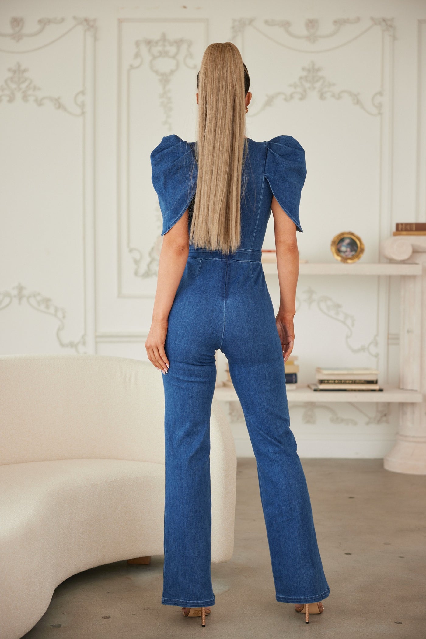 Blue Denim Washed Jumpsuit