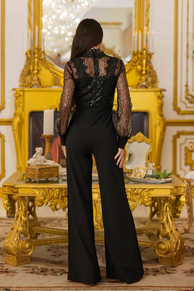 SEQUINS TOP FASHION JUMPSUIT