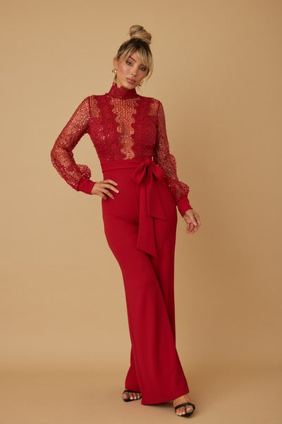 SEQUINS TOP FASHION JUMPSUIT