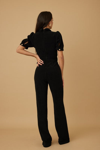 Knit Puff Sleeve Jumpsuit