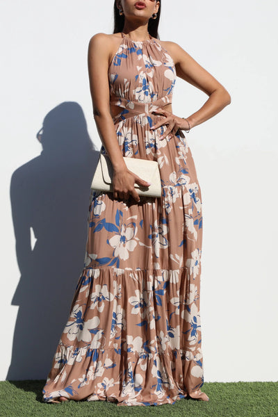 Aiyana Floral Woven Maxi Dress