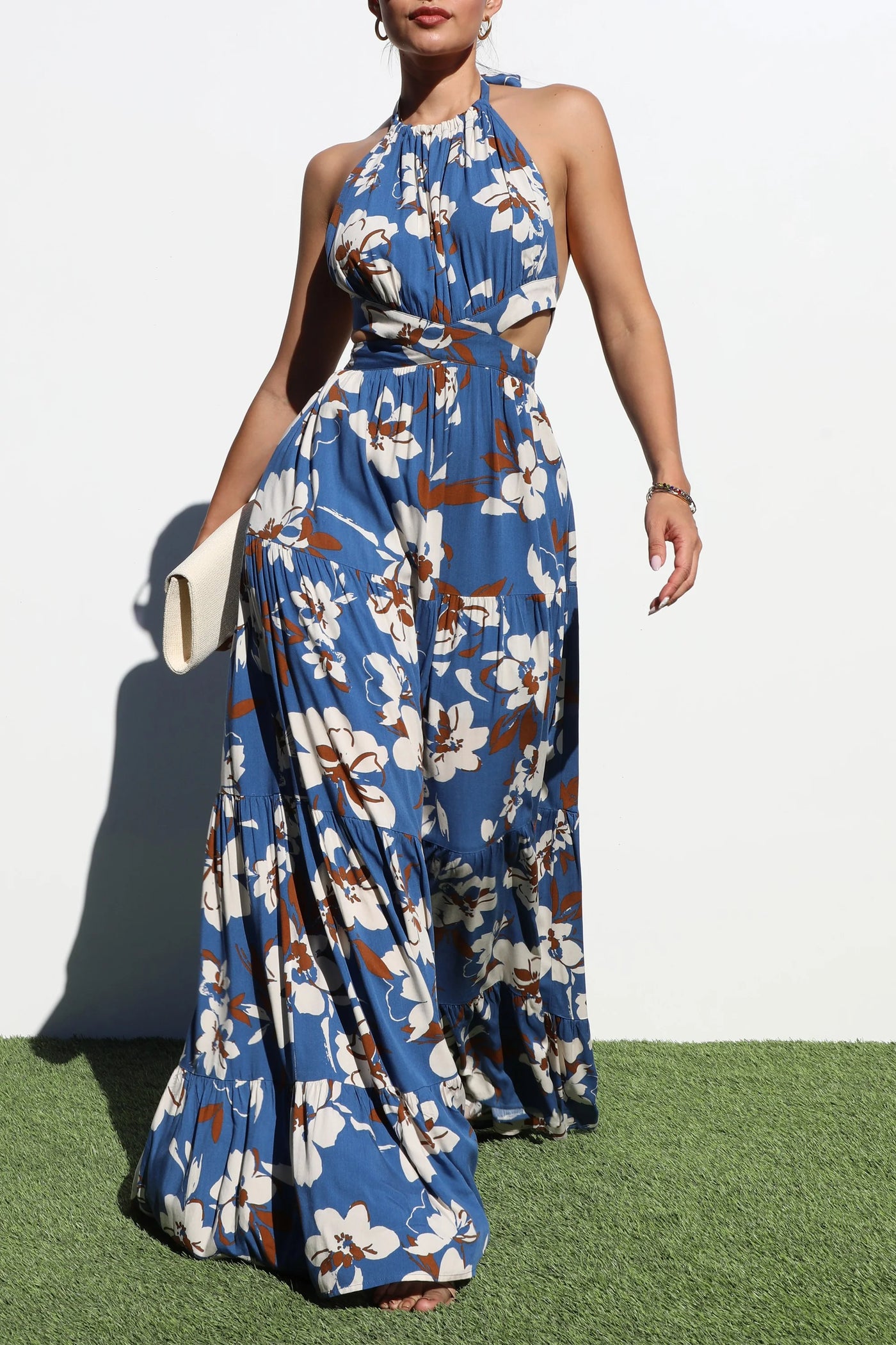 Aiyana Floral Woven Maxi Dress