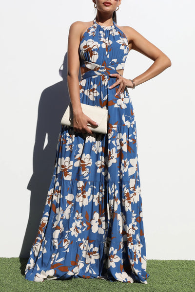 Aiyana Floral Woven Maxi Dress