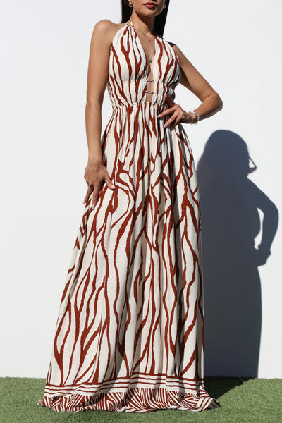 Alexia Multi Print Maxi Dress