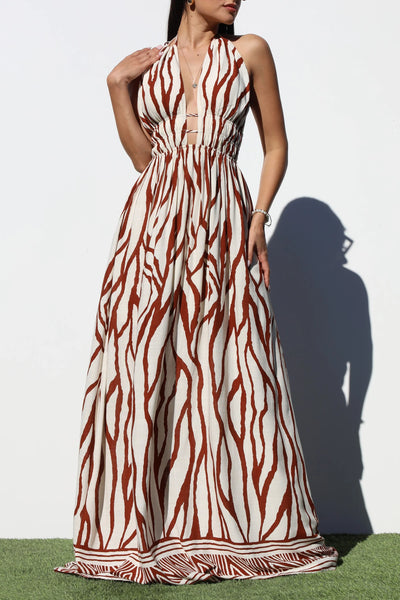 Alexia Multi Print Maxi Dress