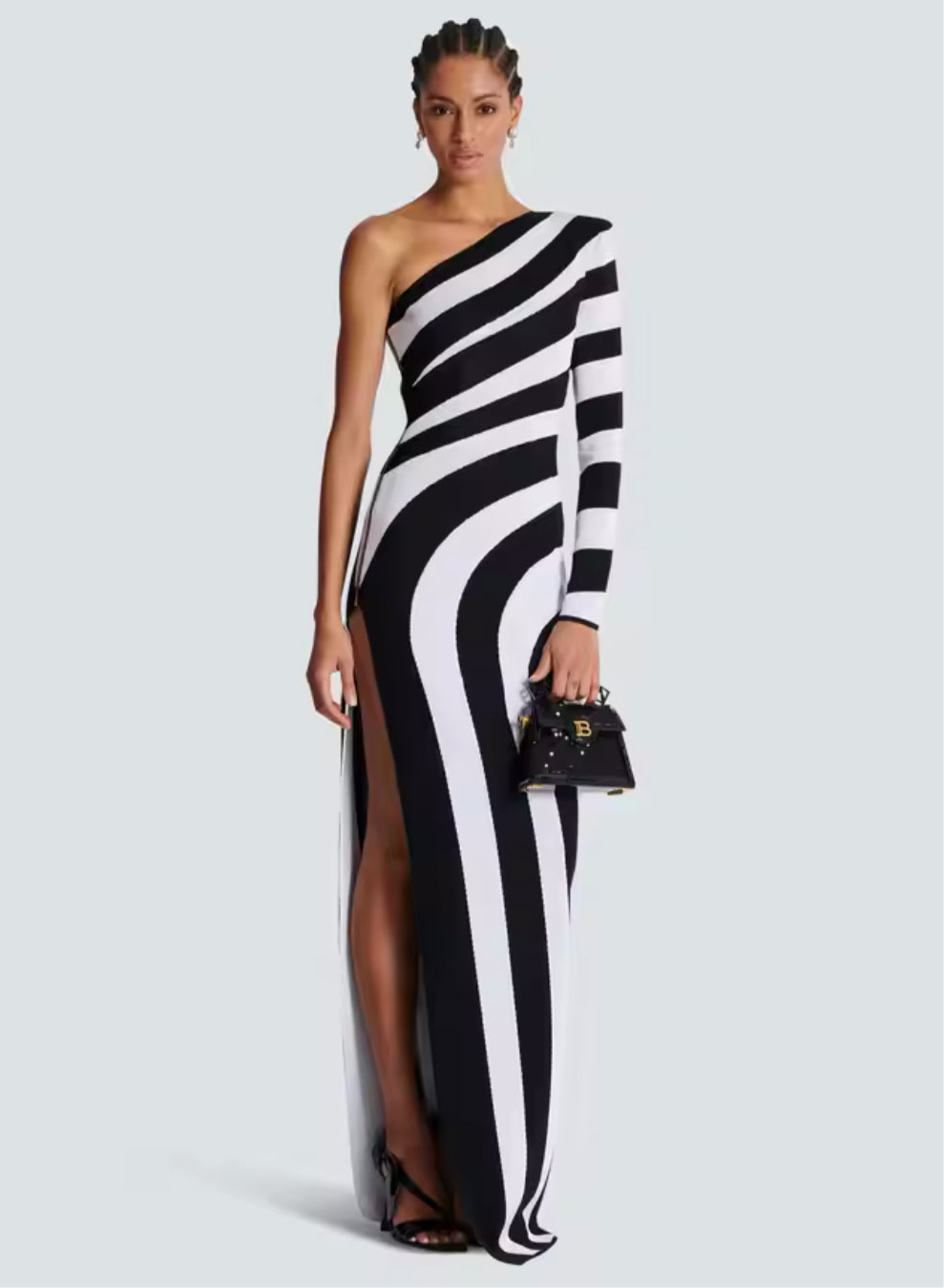 Justine Black and White Maxi Dress
