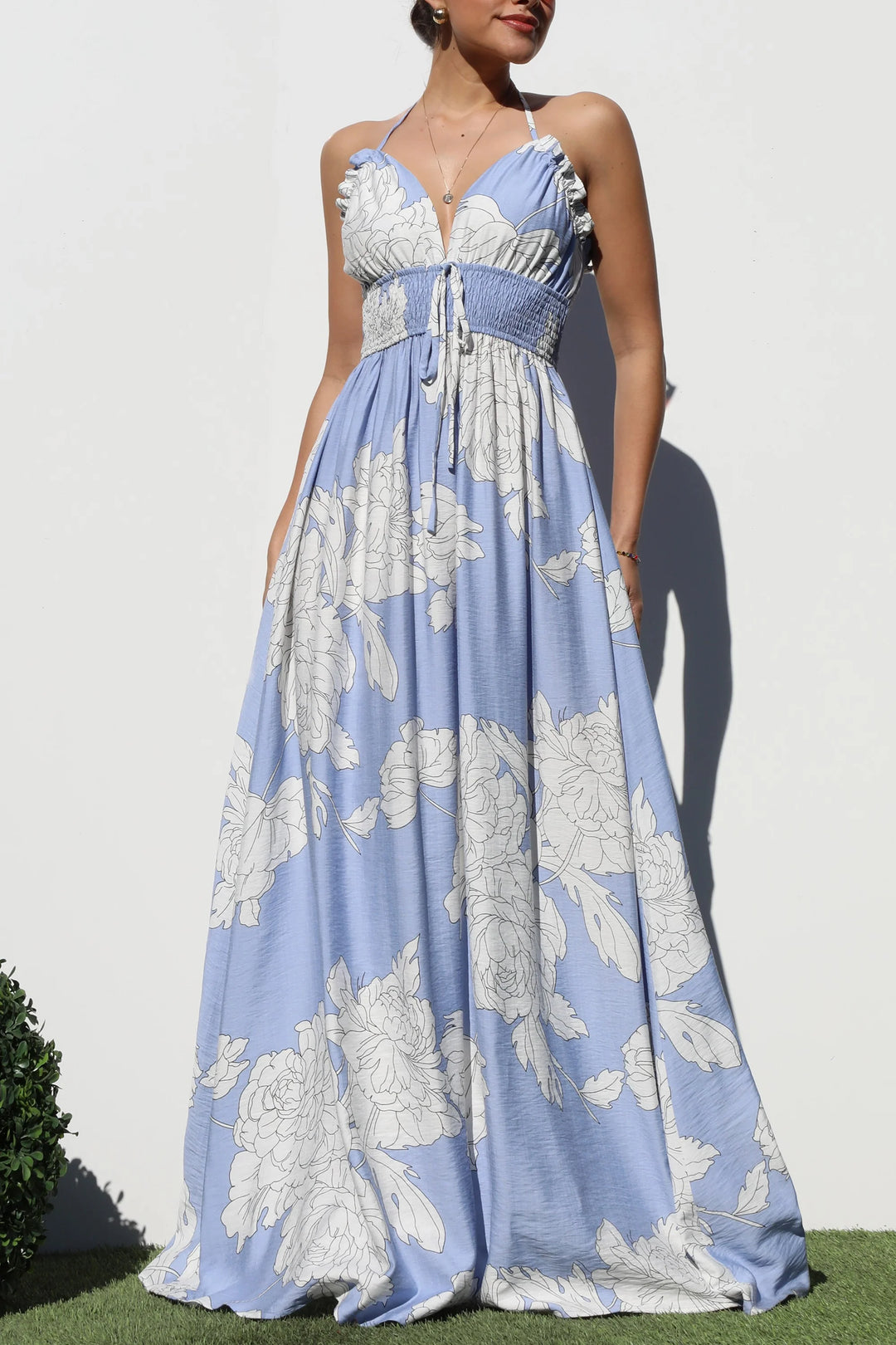Lilies Floral Maxi Dress