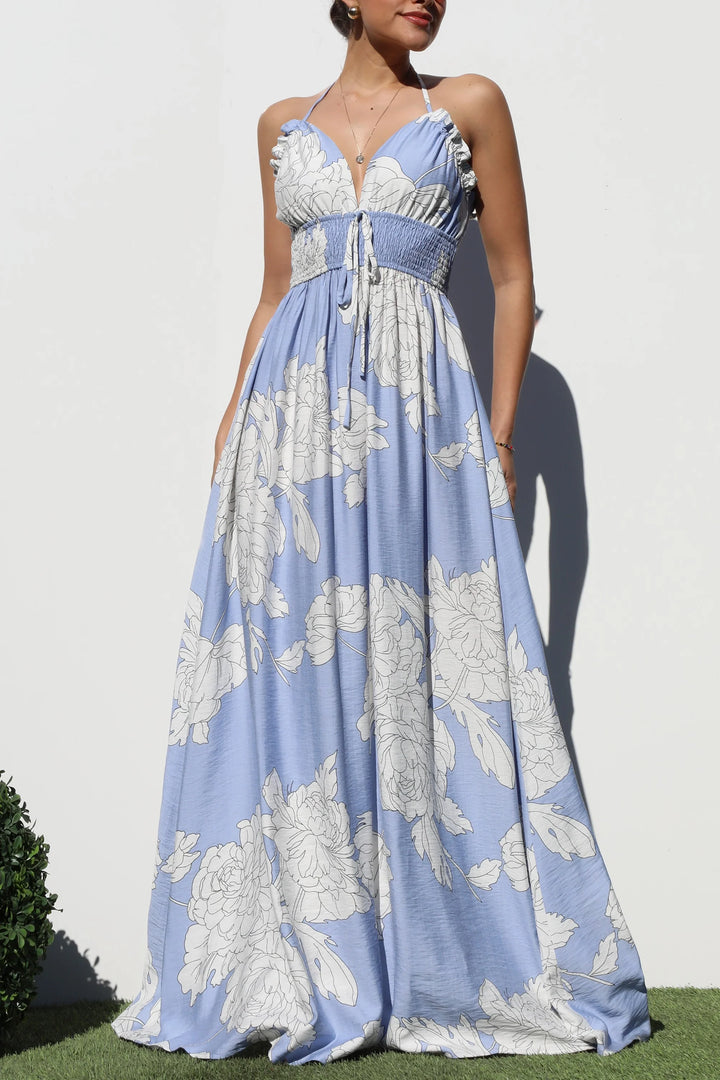 Lilies Floral Maxi Dress
