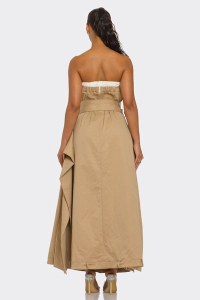 Athena Chic Trench Maxi Dress