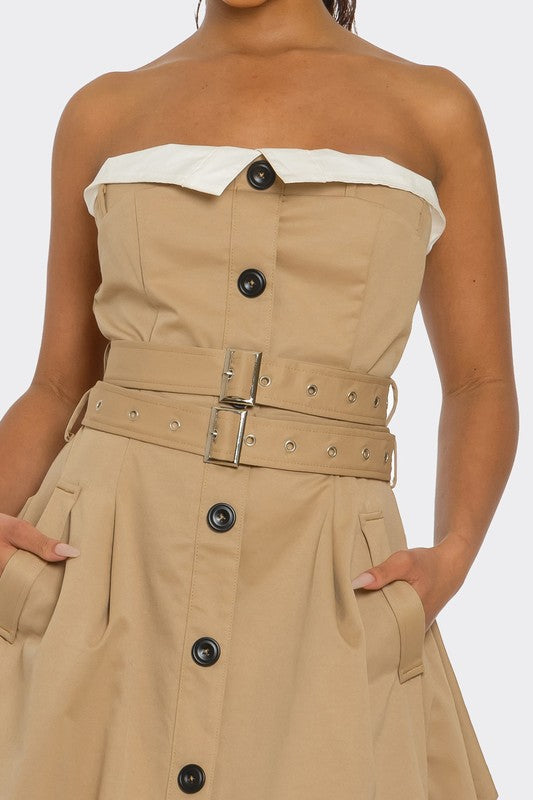 Athena Chic Trench Maxi Dress