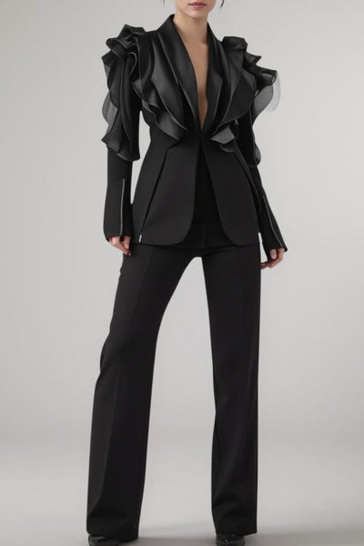 The Power Ruffle Blazer