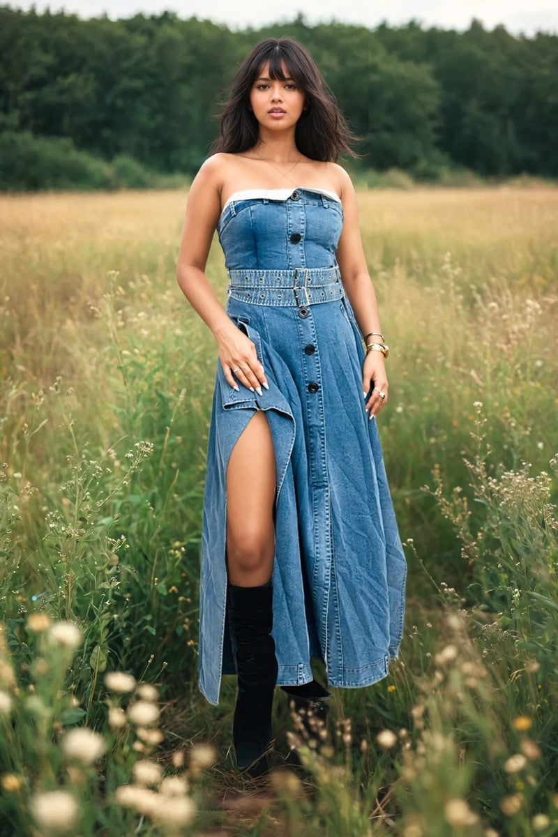 Athena Chic Trench Maxi Dress