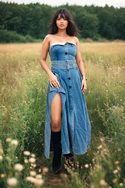 Athena Chic Trench Maxi Dress