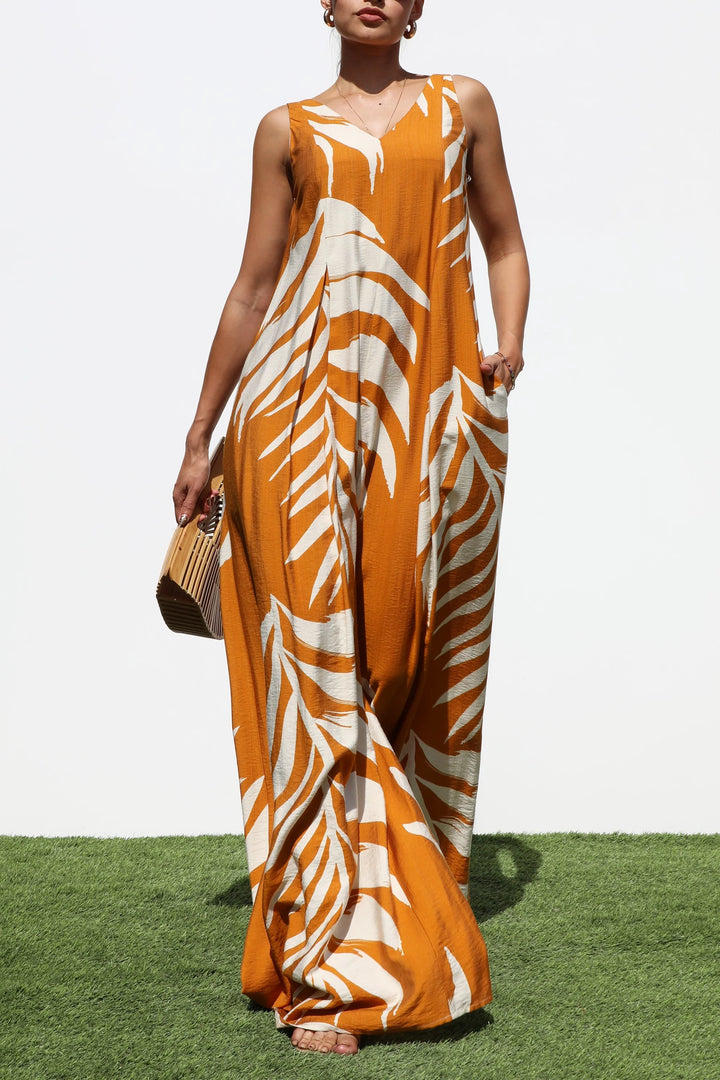 Island Vibe Loose Fitting Wide Leg Jumpsuit