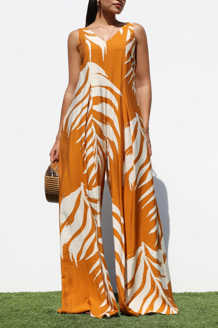 Island Vibe Loose Fitting Wide Leg Jumpsuit