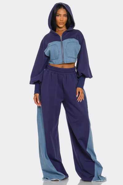 Dolce Two Tone Denim Utility Set