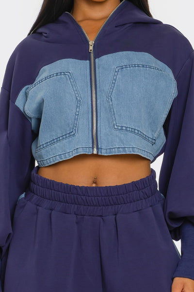 Dolce Two Tone Denim Utility Set