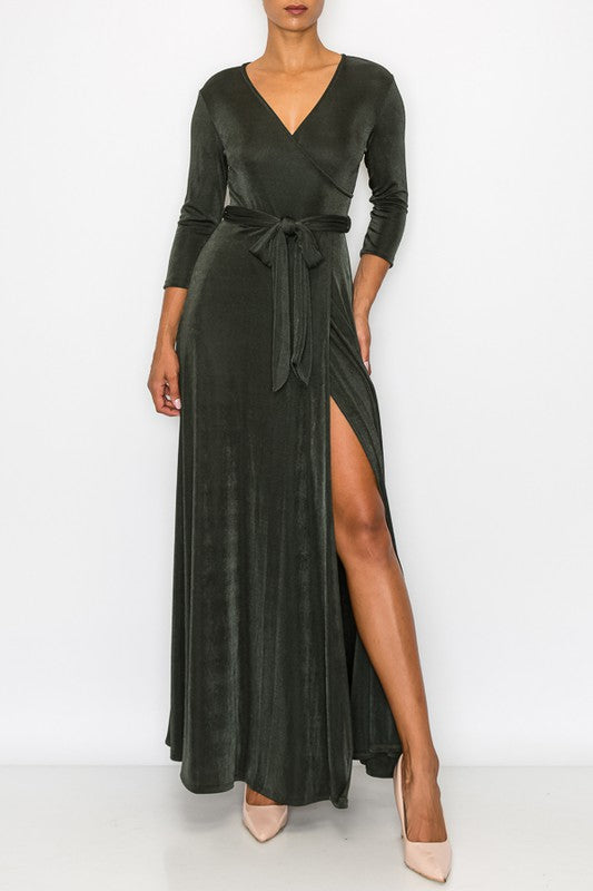 Not So Basic Wrap Maxi Dress