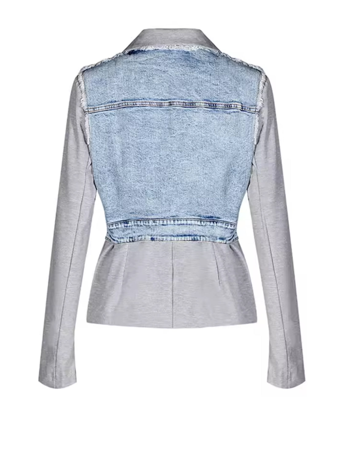 Denim Contrast Gray Blazer