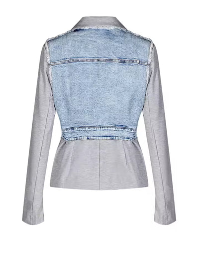 Denim Contrast Gray Blazer