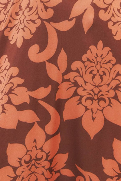 Satin Multi Print Cut Out Maxi Dress