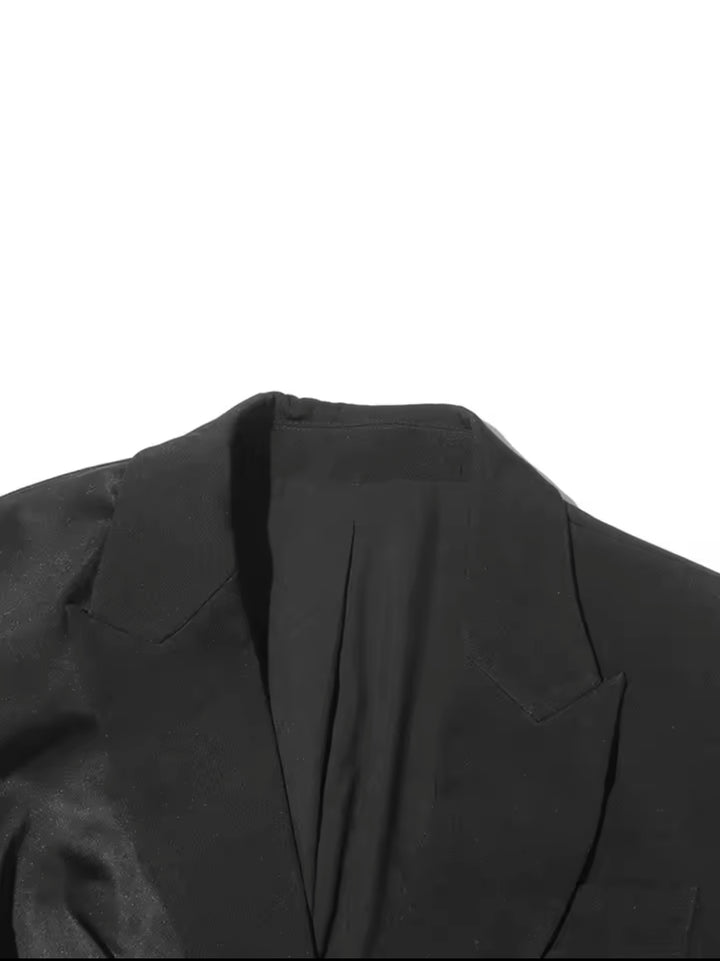 Ali Solid Black Bow Blazer