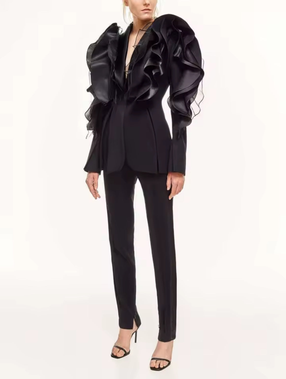 The Power Ruffle Blazer
